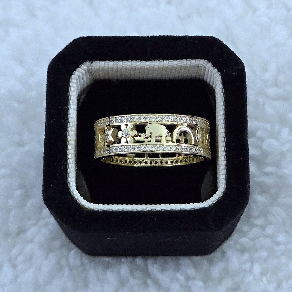 Neo Relique Gold💛 Double✌️ Band Ring💍 with Symbols - NIB - Picture 4 of 16